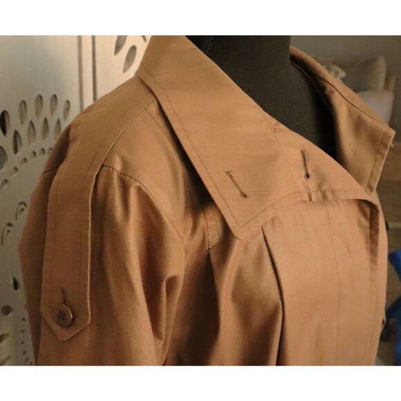 LONDON FOG 90s Vintage Brown Trench Coat Tie Belted Long Full Length 6P Petite - Picture 9 of 9
